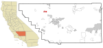 Kern County California Incorporated and Unincorporated areas Wasco Highlighted